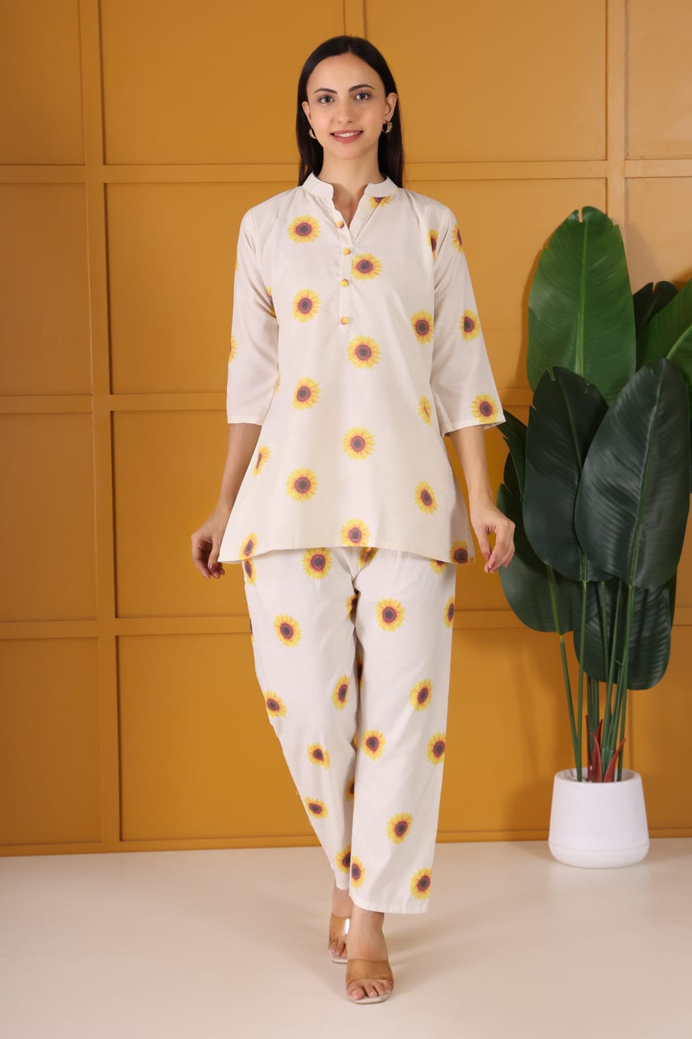 Sunflower Bloom Cotton Co-ord Set