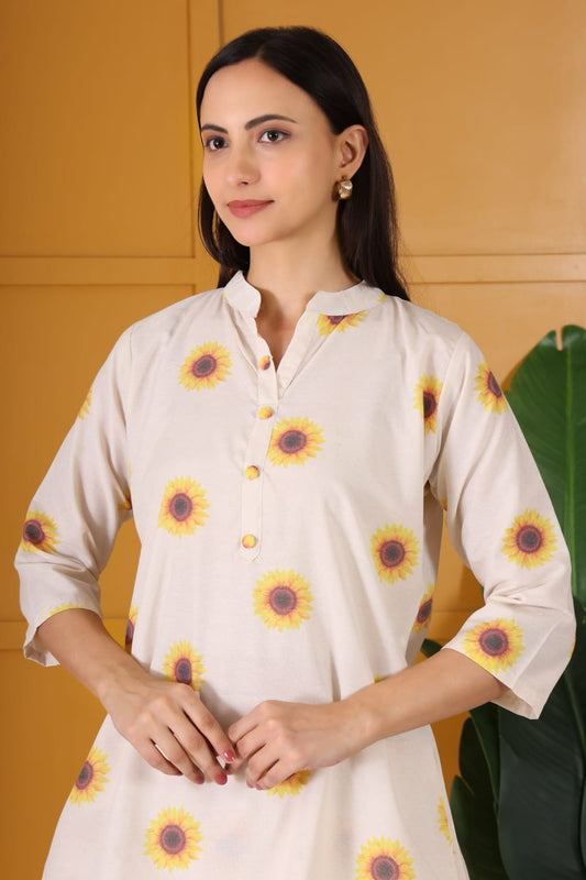 Sunflower Bloom Cotton Co-ord Set