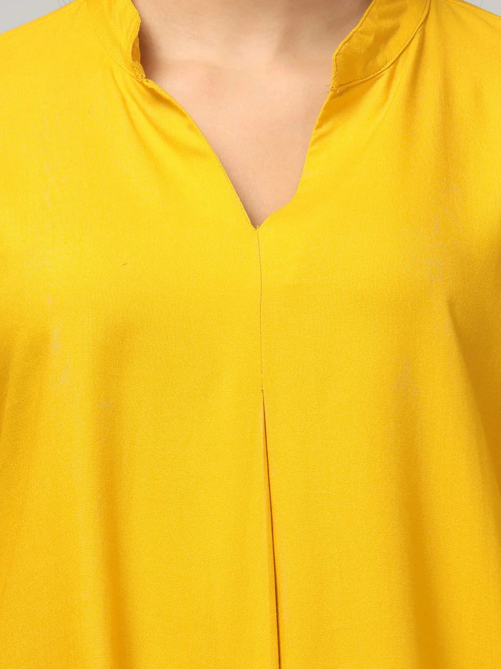 Hosita Maroon, Mustard and White Rayon Pleated Top