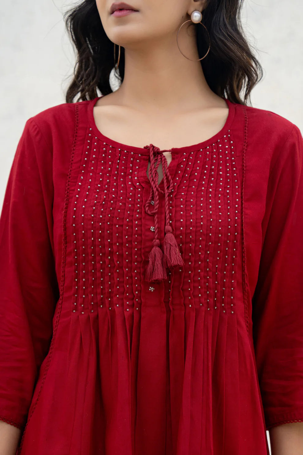Hosita Mustard and Rust Maroon Tunic Combo