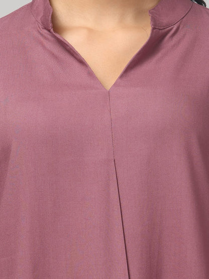 Light Purple Rayon Pleated Top